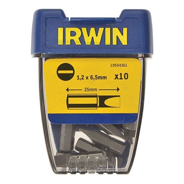 Бита 1/4" / 25 мм, плоский 1,2 x 6,5 мм (10 шт.), IRWIN (10504361), фото , зображення 2 | SNABZHENIE.com.ua Бита 1/4" / 25 мм, плоский 1,2 x 6,5 мм (10 шт.), IRWIN (10504361), фото , зображення 2 | SNABZHENIE.com.ua