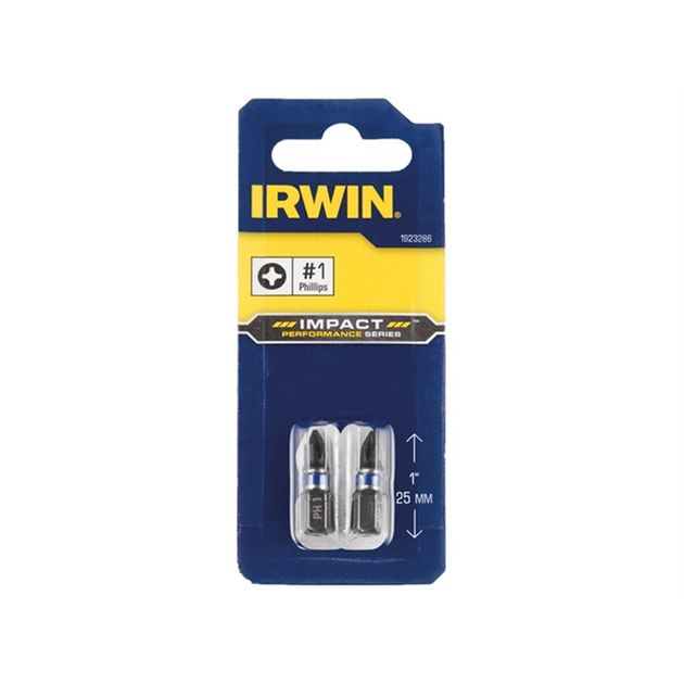 Бита IMPACT 1/4/25 мм PH1 2шт, IRWIN (1923286), фото , зображення 2 | SNABZHENIE.com.ua
