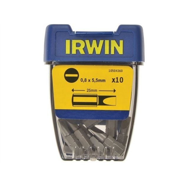 Бита 1/4" / 25 мм, плоский 0,8 x 5,5 мм (10 шт.), IRWIN (10504360), фото , зображення 2 | SNABZHENIE.com.ua Бита 1/4" / 25 мм, плоский 0,8 x 5,5 мм (10 шт.), IRWIN (10504360), фото , зображення 2 | SNABZHENIE.com.ua