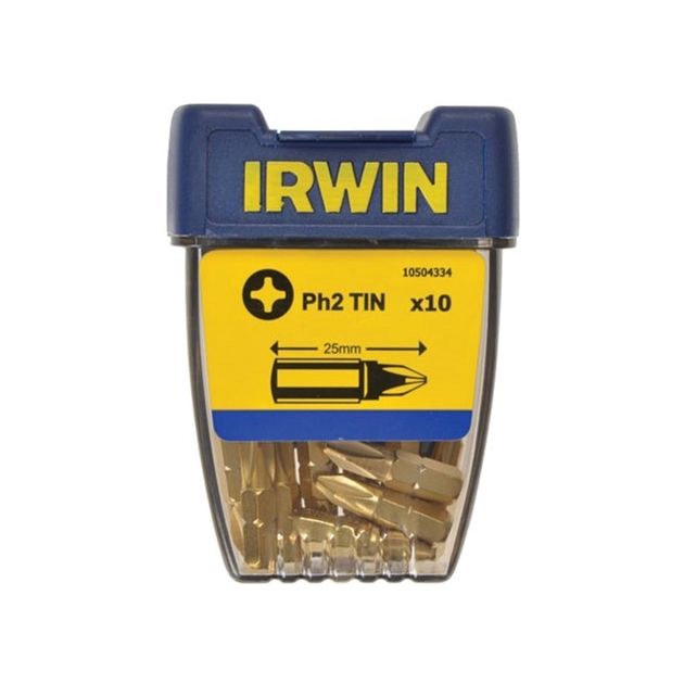 Бита Phillips I/BIT 1/4" 25 мм PH2 TiN 10 шт, IRWIN (10504334), фото  | SNABZHENIE.com.ua