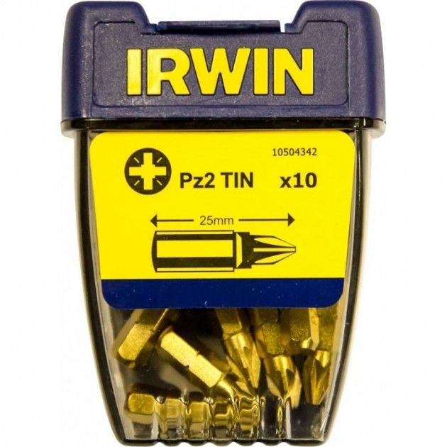 Бита Pozidriv I/BIT 1/4/25 мм PZ2 TiN 10шт, IRWIN (10504342), фото , зображення 2 | SNABZHENIE.com.ua Бита Pozidriv I/BIT 1/4/25 мм PZ2 TiN 10шт, IRWIN (10504342), фото , зображення 2 | SNABZHENIE.com.ua