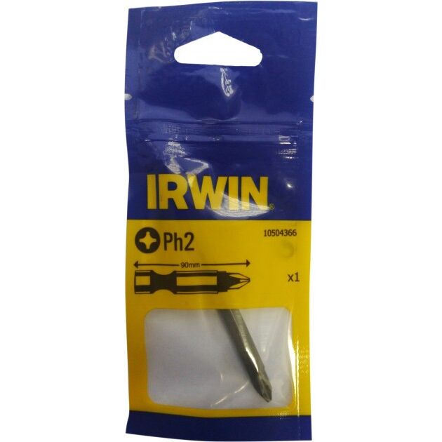 Бита усиленная Phillips 1/4" 90 мм PH2, IRWIN (10504366), фото  | SNABZHENIE.com.ua