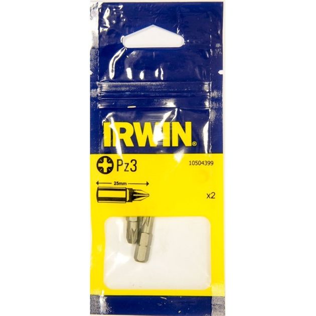 Бита Pozidriv INSERT BIT 1/4/25 мм PZ3 2шт, IRWIN, фото , зображення 2 | SNABZHENIE.com.ua Бита Pozidriv INSERT BIT 1/4/25 мм PZ3 2шт, IRWIN, фото , зображення 2 | SNABZHENIE.com.ua