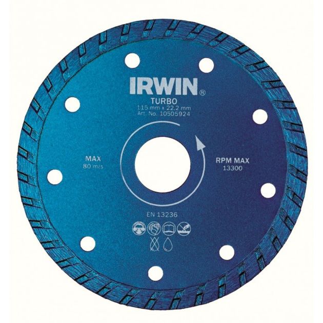Диск алмазний 115x22,2 мм (сухий різ), IRWIN (10505924), фото  | SNABZHENIE.com.ua
