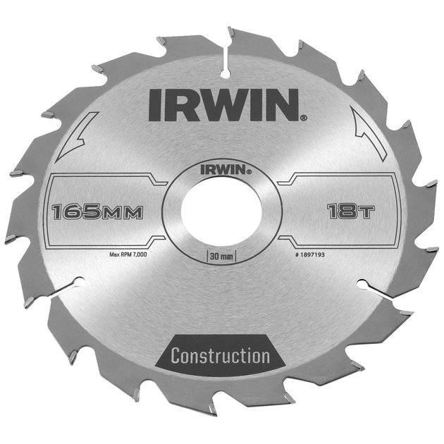 Дисковая пила по дереву IRWIN PRO WOOD 165 мм, 18 зубьев, фото  | SNABZHENIE.com.ua