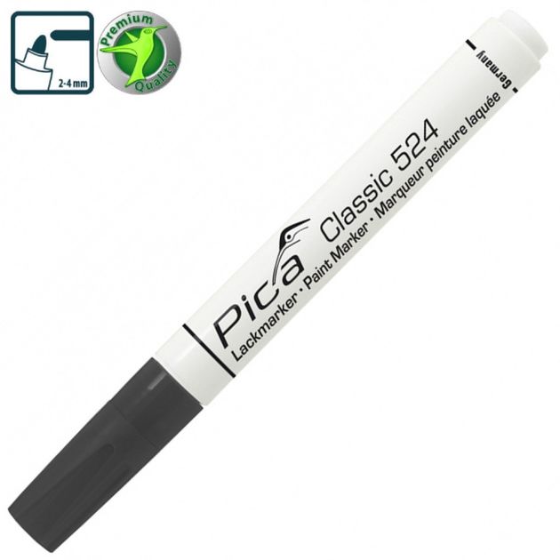 Маркер Pica Classic 524/46, черный, для промышленного использования, фото  | SNABZHENIE.com.ua