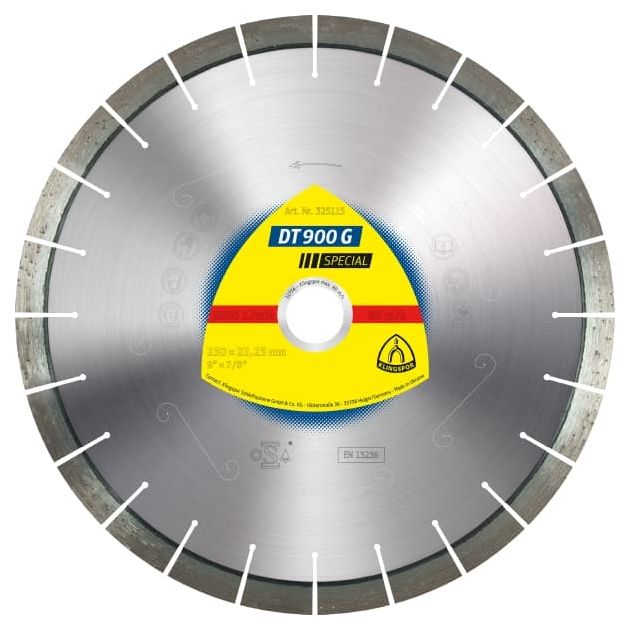 Алмазный диск для УШМ DT 900 G Special 125x2,5x22,23 мм Klingspor, фото  | SNABZHENIE.com.ua