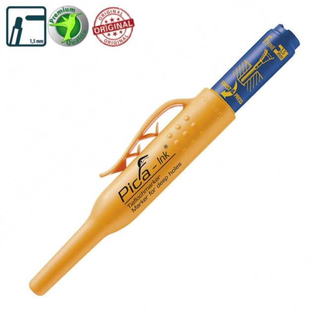 Маркер Pica-Ink для глибоких отворів, 150/40, червоний, фото , зображення 2 | SNABZHENIE.com.ua