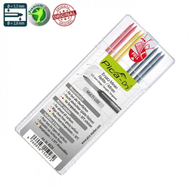 Запасные стрижни PICA Dry 4030, 2В, серый графит, 10 шт., фото , изображение 5 | SNABZHENIE.com.ua