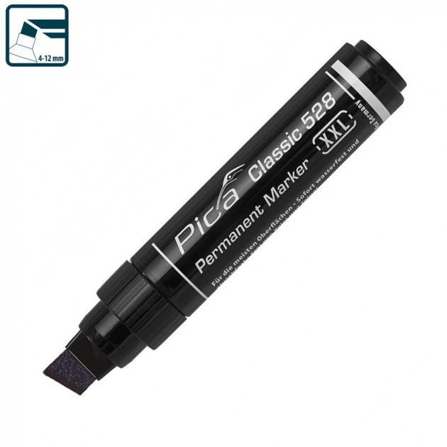 Перманентный маркер Pica Classic 522/52 INSTANT-WHITE, белый, фото , изображение 3 | SNABZHENIE.com.ua