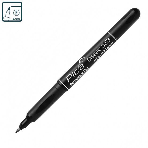 Маркер перманентний Pica Classic 533/46, ультратонкий чорний, фото  | SNABZHENIE.com.ua