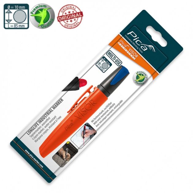 Сухой маркер PICA VISOR 990/41, голубой, промышленный, долговечный, фото  | SNABZHENIE.com.ua