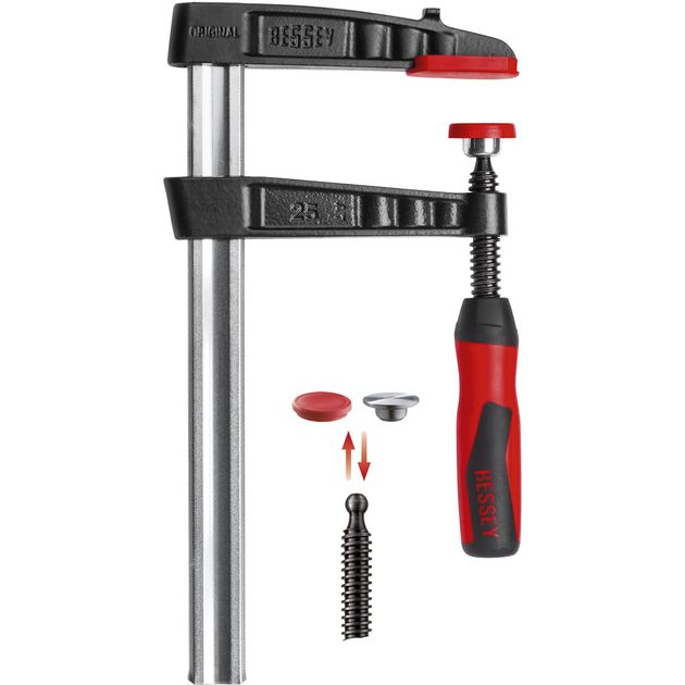 Струбцина TG 400 мм из ковкого чугуна с пластиковой рукояткой BESSEY, фото , изображение 6 | SNABZHENIE.com.ua Струбцина TG 400 мм из ковкого чугуна с пластиковой рукояткой BESSEY, фото , изображение 6 | SNABZHENIE.com.ua