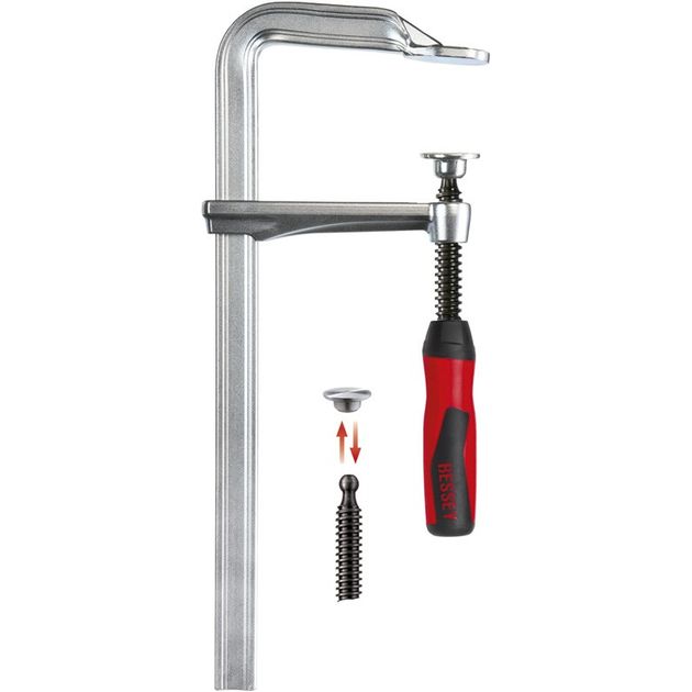 Цельнометаллическая струбцина GZ 500 с пластиковой рукояткой BESSEY, фото  | SNABZHENIE.com.ua
