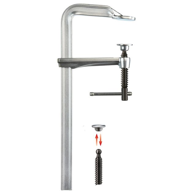 Цельнометаллическая струбцина BESSEY GZ125K с Т-образной рукояткой, фото  | SNABZHENIE.com.ua