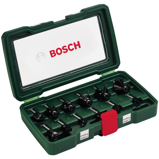 Фрезы НМ 12 шт., хвостовик 8 мм BOSCH (2607019466), фото  | SNABZHENIE.com.ua