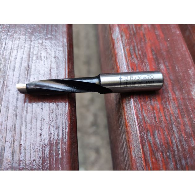 Сверло твердосплавне для глухих отворів 8 x 35 x 70 мм, хвостовик 10 мм CMT (311.080.41), фото , зображення 4 | SNABZHENIE.com.ua