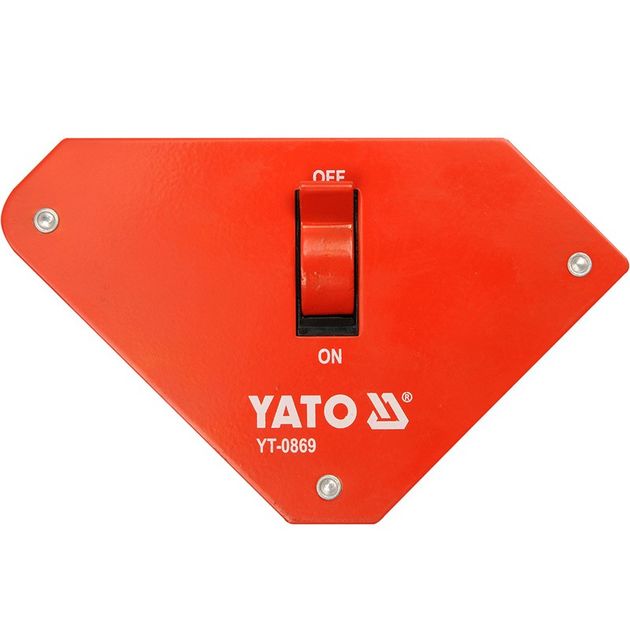Струбцина магнитная YATO 25 кг с переключателем, 117x192x32 мм, фото  | SNABZHENIE.com.ua
