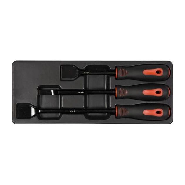 Набор стальных скребков YATO 3 шт, 25x220, 10x270, 25x310 мм, фото  | SNABZHENIE.com.ua