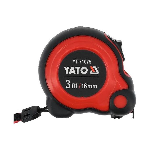 Рулетка YATO 3 м x 16 мм, сталь, нейлоновое покрытие, двойная блокировка, фото  | SNABZHENIE.com.ua