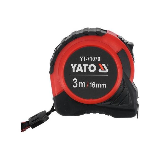 Рулетка YATO 3 м x 16 мм, стальная лента, нейлоновое покрытие, фото  | SNABZHENIE.com.ua
