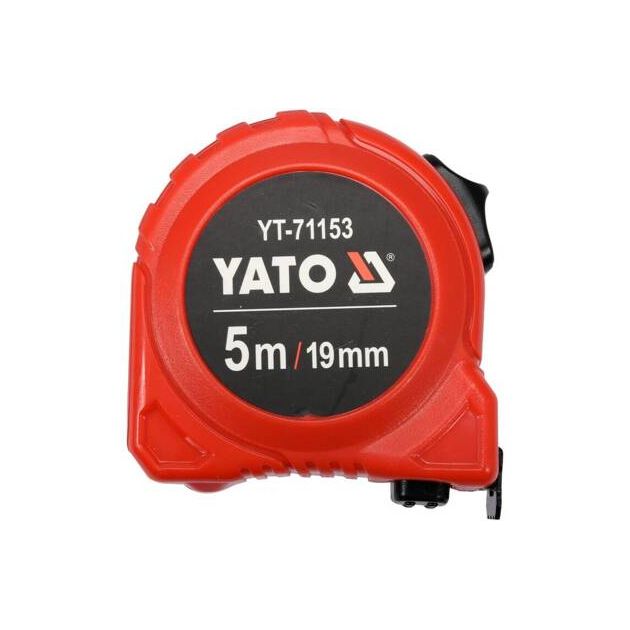 Рулетка YATO 5 м x 19 мм, стальная лента, нейлоновое покрытие, фото  | SNABZHENIE.com.ua