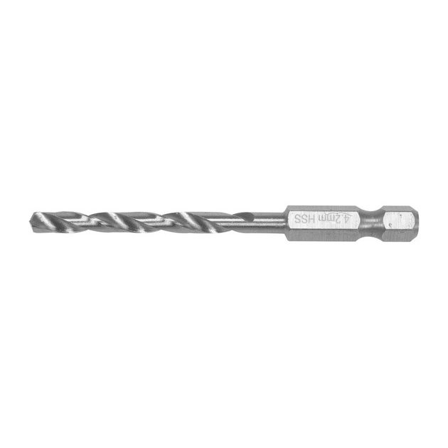 Сверло по металлу YATO 4.2 мм, HEX-1/4, длина 75 мм (YT-44867), фото  | SNABZHENIE.com.ua