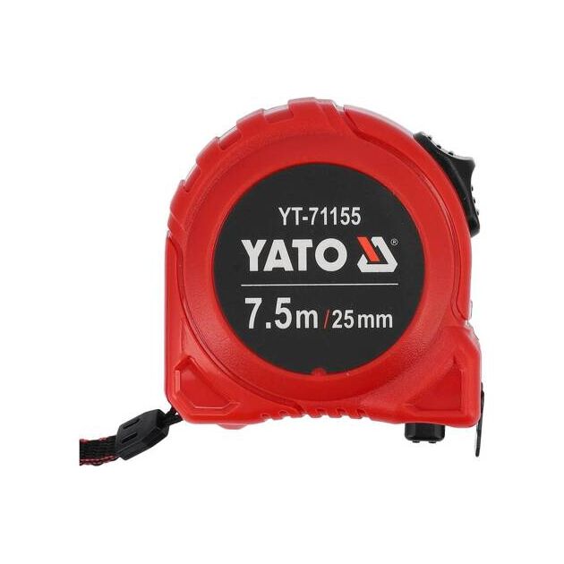 Рулетка YATO 7,5 м x 25 мм, стальная лента, нейлоновое покрытие, фото  | SNABZHENIE.com.ua