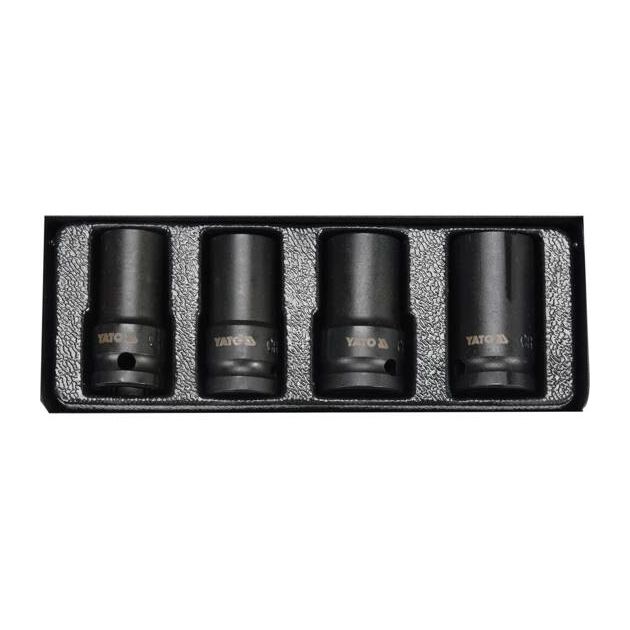 Ударные торцевые головки YATO 1/2", 55 мм, М17, 18.5, 21.5, 26 мм, 4 шт, фото  | SNABZHENIE.com.ua
