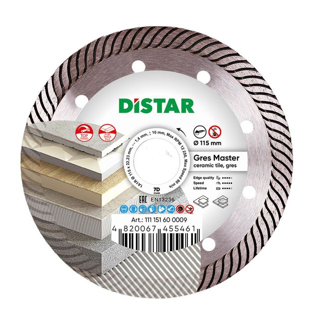 Алмазный диск DISTAR 115 x 1,4/1,0 x 10 x 22,23 Gres Master, фото  | SNABZHENIE.com.ua