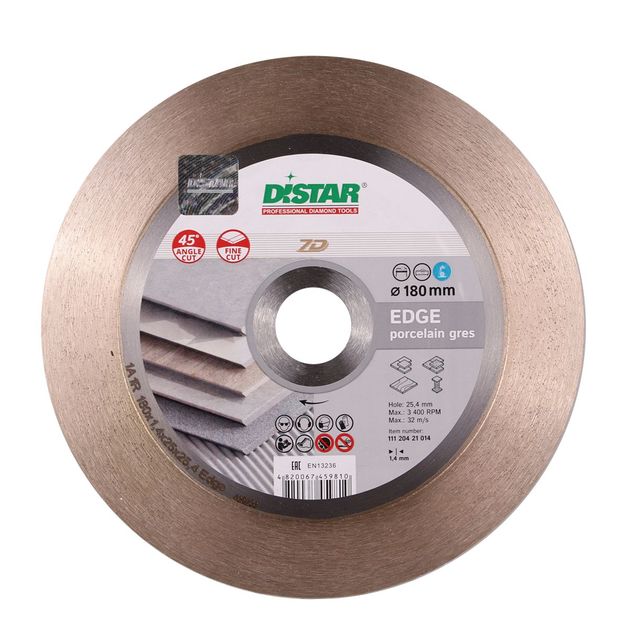 Алмазный диск DISTAR 180 x 1,4/1,1,6 x 25 x 25,4 Edge (11120421014), фото  | SNABZHENIE.com.ua