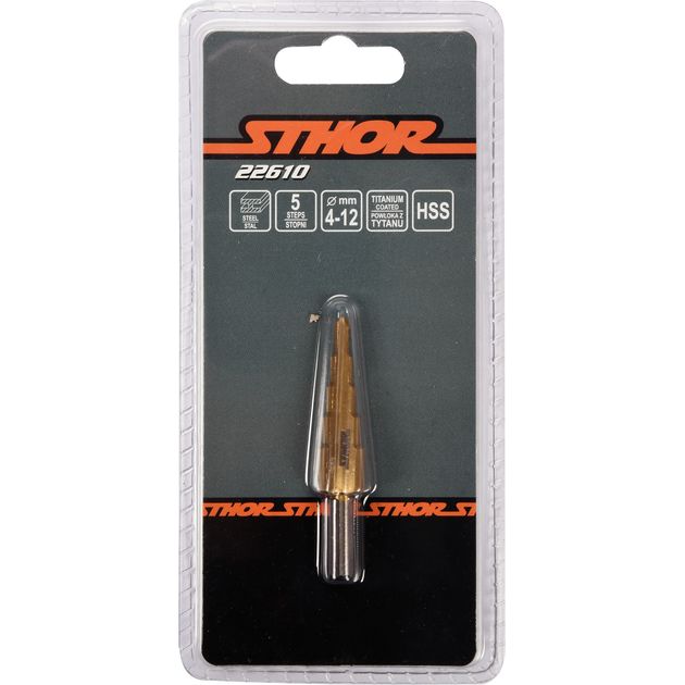 Свердло конічне ступінчасте по металу STHOR 4 - 12 мм (VO-22610), фото , зображення 4 | SNABZHENIE.com.ua
