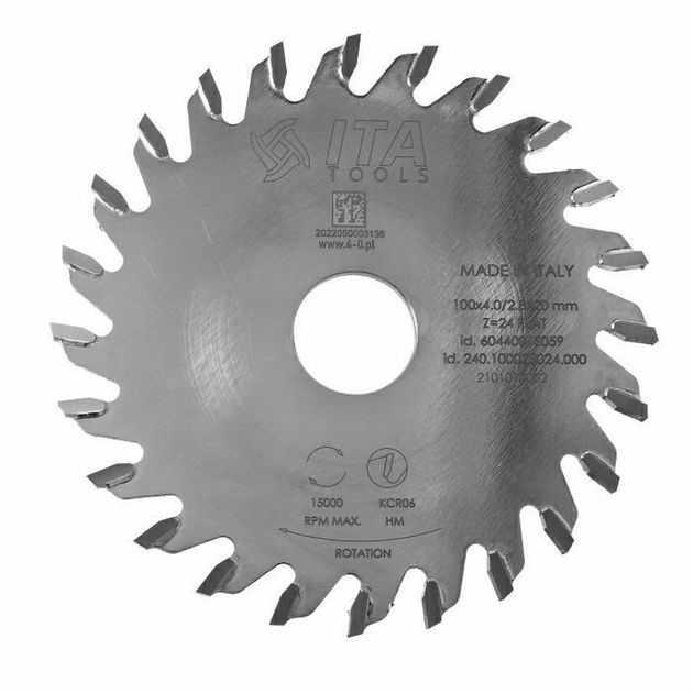 Диск пильный HM 100x20 Z=24 K/P=4,0/2,8 FZ VITAP POINT/FELDER, фото  | SNABZHENIE.com.ua