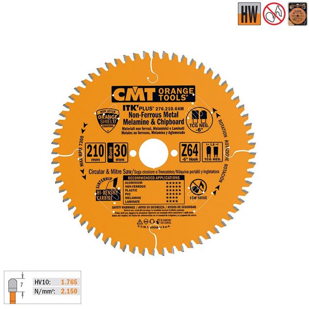 Пильный диск 160x1,8/1,2x20, Z48 TCG NEG -6° по алюминию CMT, фото  | SNABZHENIE.com.ua