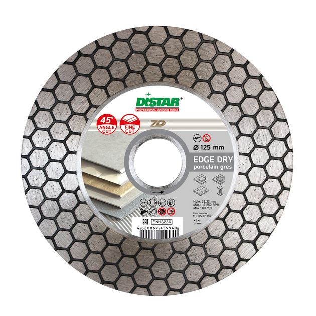 Алмазний отрезний круг DISTAR 125 x 1,6/1,2 x 25 x 22,23 Edge Dry (11115537010), фото , зображення 10 | SNABZHENIE.com.ua Алмазний отрезний круг DISTAR 125 x 1,6/1,2 x 25 x 22,23 Edge Dry (11115537010), фото , зображення 10 | SNABZHENIE.com.ua