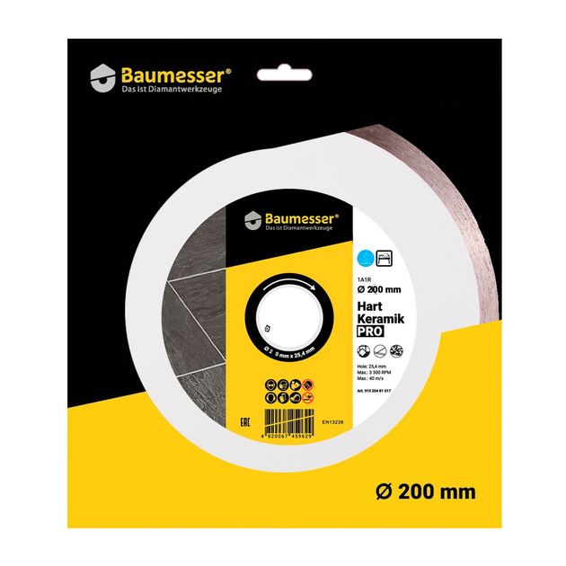 Алмазный отрезной круг 230x2,0x8,5 BAUMESSER Hart Keramik PRO, фото , изображение 4 | SNABZHENIE.com.ua Алмазный отрезной круг 230x2,0x8,5 BAUMESSER Hart Keramik PRO, фото , изображение 4 | SNABZHENIE.com.ua