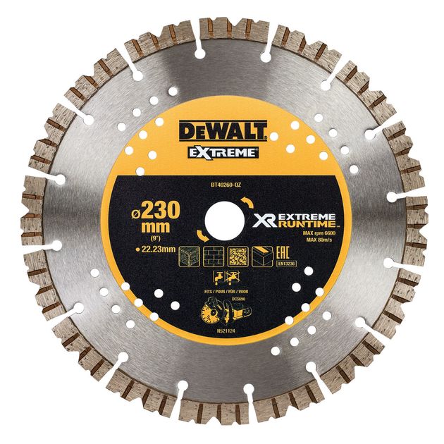Диск алмазный DeWALT EXTREME 230 мм для мокрого и сухого реза, фото  | SNABZHENIE.com.ua