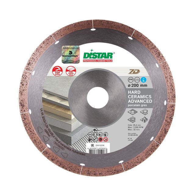 Алмазний диск DISTAR 115 x 1,6/1,2 x 10 x 22,23 для твердих керамічних матеріалів Advanced (11115528010), фото , зображення 9 | SNABZHENIE.com.ua Алмазний диск DISTAR 115 x 1,6/1,2 x 10 x 22,23 для твердих керамічних матеріалів Advanced (11115528010), фото , зображення 9 | SNABZHENIE.com.ua