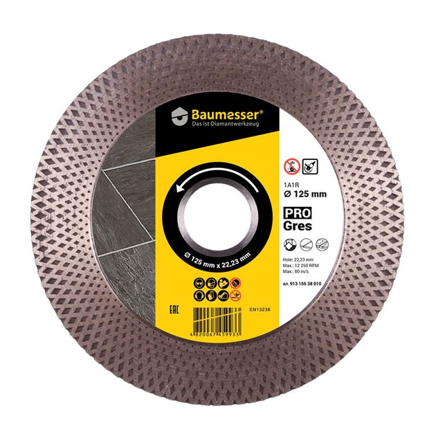 Фреза дисковая 125 x 2,0 x 8/20 x 22,23 BAUMESSER PRO Gres, фото  | SNABZHENIE.com.ua