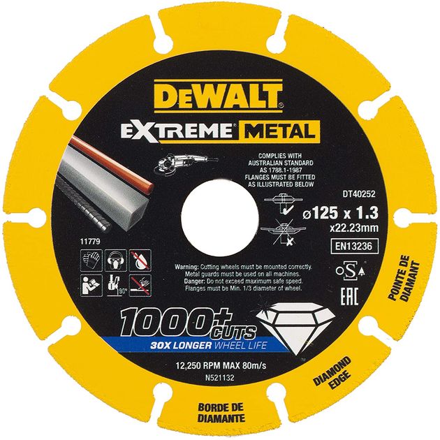 Алмазный диск DeWALT по металлу, 230 мм, 2,1 мм, 22,23 мм, фото  | SNABZHENIE.com.ua