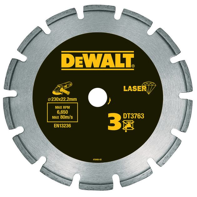Алмазный круг DeWALT 230 мм для бетона, кирпича и гранита (DT3763), фото  | SNABZHENIE.com.ua