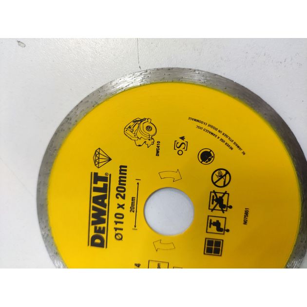 Алмазный диск 110x1,6x20 мм, сплошной, для плиткореза DeWALT, фото , изображение 7 | SNABZHENIE.com.ua