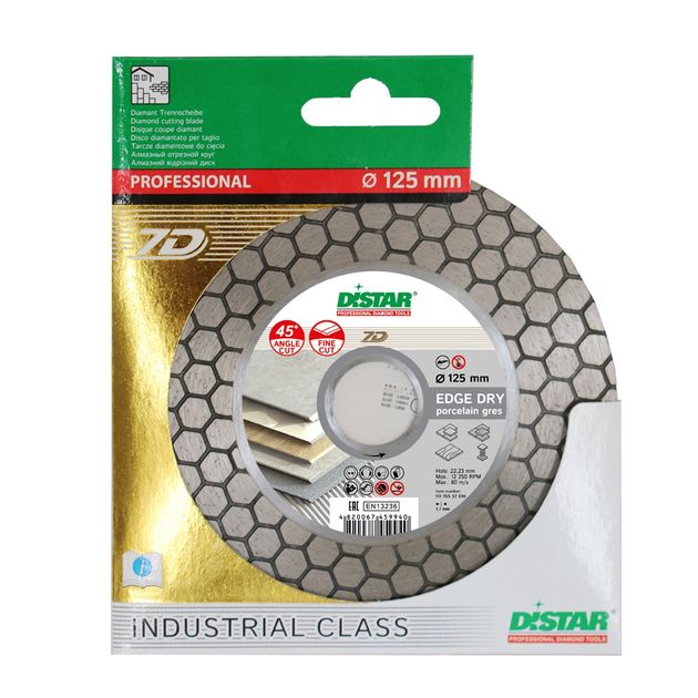 Алмазний отрезний круг DISTAR 125 x 1,6/1,2 x 25 x 22,23 Edge Dry (11115537010), фото , зображення 13 | SNABZHENIE.com.ua Алмазний отрезний круг DISTAR 125 x 1,6/1,2 x 25 x 22,23 Edge Dry (11115537010), фото , зображення 13 | SNABZHENIE.com.ua