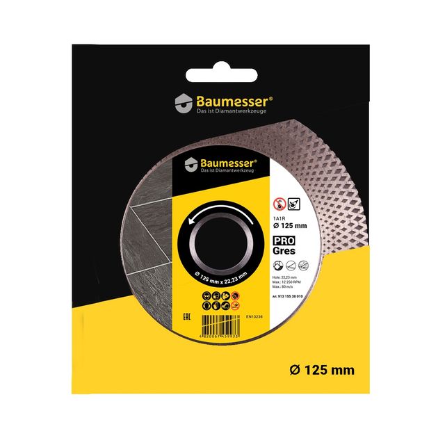 Фреза дисковая 125 x 2,0 x 8/20 x 22,23 BAUMESSER PRO Gres, фото , изображение 8 | SNABZHENIE.com.ua Фреза дисковая 125 x 2,0 x 8/20 x 22,23 BAUMESSER PRO Gres, фото , изображение 8 | SNABZHENIE.com.ua