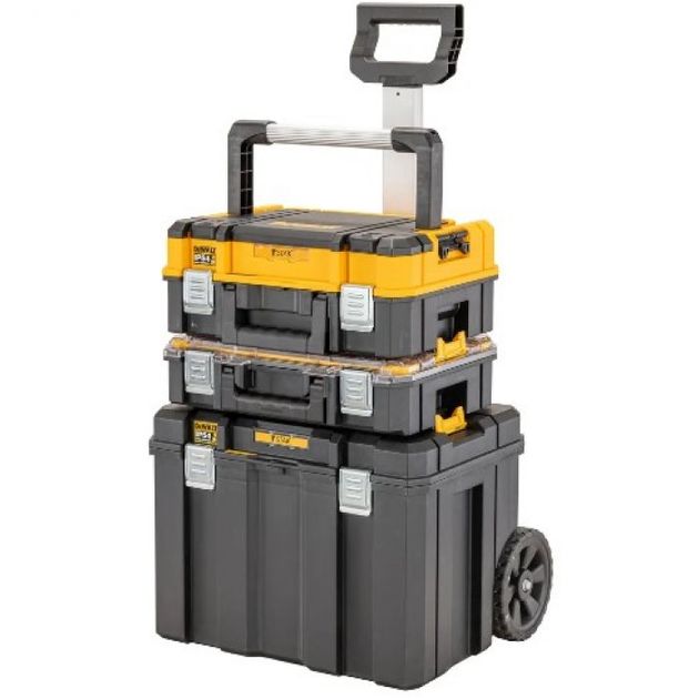 Комплект ящиків TSTAK 2.0 DeWALT, ящик + органайзер + ящик-тележка (DWST83411-1), фото  | SNABZHENIE.com.ua