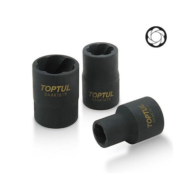Головка-экстрактор 1/2" для поврежденных болтов 24мм TOPTUL BAAK1624, фото  | SNABZHENIE.com.ua