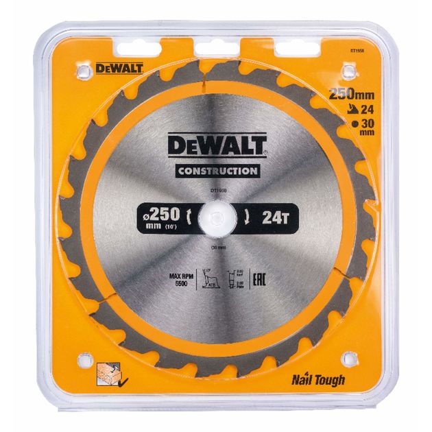 Диск DeWALT 250x30 мм, 24 зуба, угол 10°, чистый срез (DT1956), фото  | SNABZHENIE.com.ua