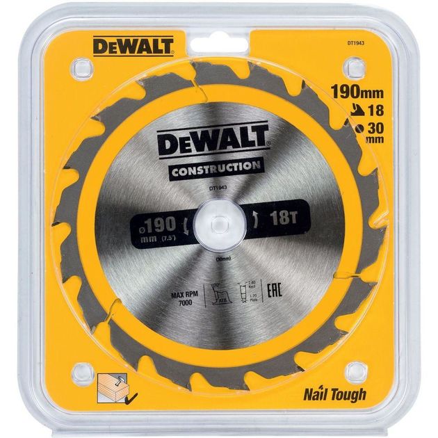 Диск пильный DeWALT 190x30 мм, 18 зубьев, WZ/ATB, быстрый рез, фото  | SNABZHENIE.com.ua