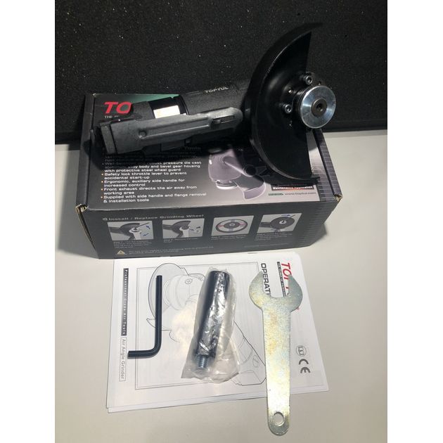 Пневматическая угловая шлифмашинка 5" (125мм, 9500об/мин) TOPTUL, фото , изображение 3 | SNABZHENIE.com.ua Пневматическая угловая шлифмашинка 5" (125мм, 9500об/мин) TOPTUL, фото , изображение 3 | SNABZHENIE.com.ua