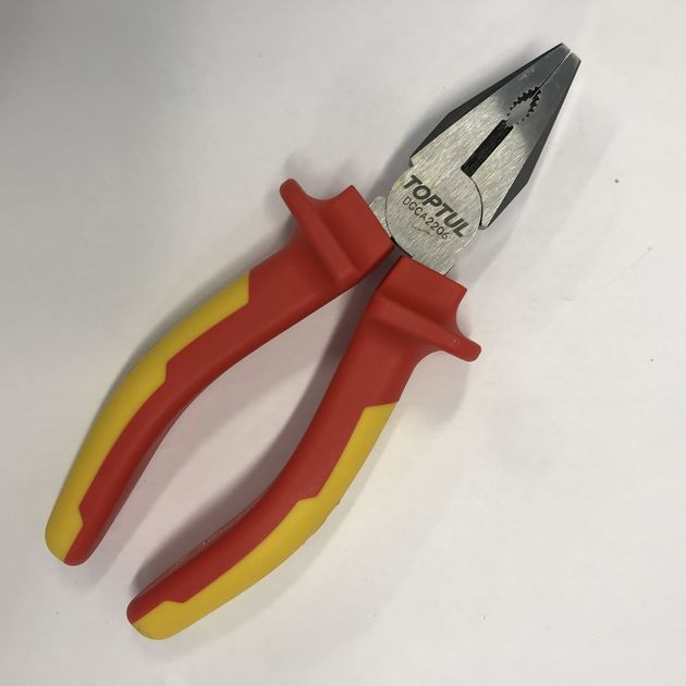 Пассатижі електрика 6 ізольовані 1000V VDE TOPTUL DGCA2206, фото , зображення 4 | SNABZHENIE.com.ua